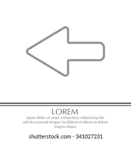 Arrow points to the left line icon