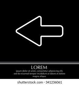 Arrow points to the left line icon