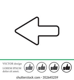 Arrow points to the left line icon