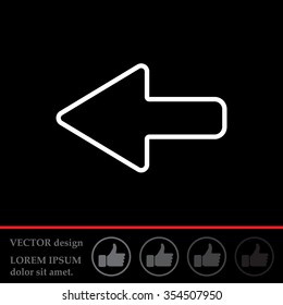 Arrow points to the left line icon