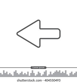 Arrow points to the left line icon