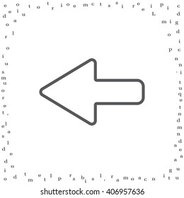 Arrow points to the left line icon