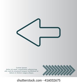 Arrow points to the left line icon