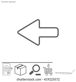 Arrow points to the left line icon