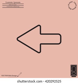 Arrow points to the left line icon