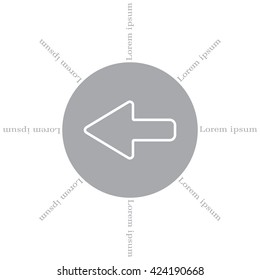 Arrow points to the left line icon