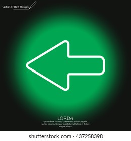 Arrow points to the left line icon