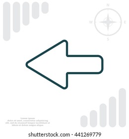 Arrow points to the left line icon