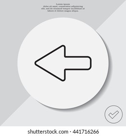 Arrow points to the left line icon