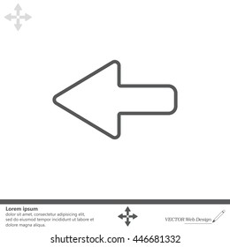 Arrow points to the left line icon