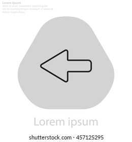 Arrow points to the left line icon