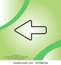 Arrow points to the left line icon