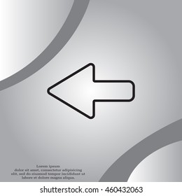 Arrow points to the left line icon