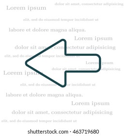 Arrow points to the left line icon