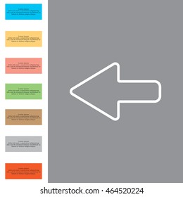 Arrow points to the left line icon