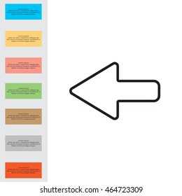 Arrow points to the left line icon