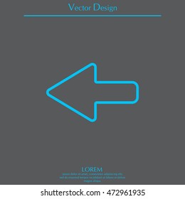Arrow points to the left line icon