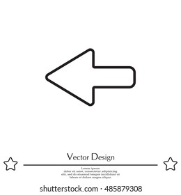 Arrow points to the left line icon