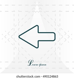Arrow points to the left line icon