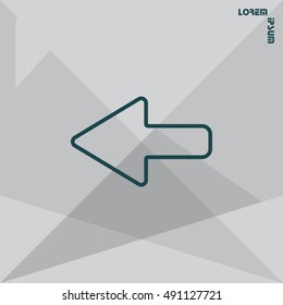 Arrow points to the left line icon