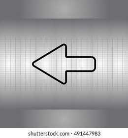 Arrow points to the left line icon