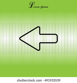Arrow points to the left line icon