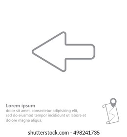Arrow points to the left line icon