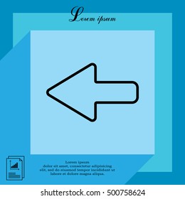 Arrow points to the left line icon