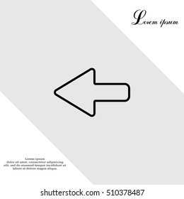 Arrow points to the left line icon