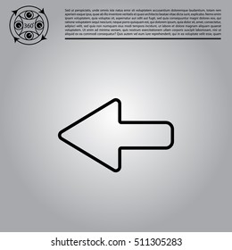 Arrow points to the left line icon