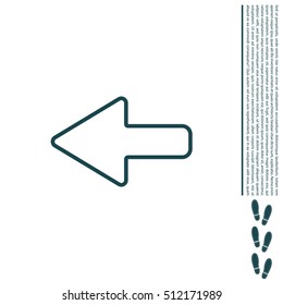 Arrow points to the left line icon