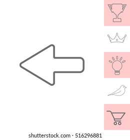 Arrow points to the left line icon