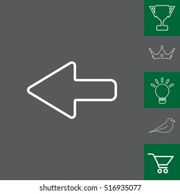 Arrow points to the left line icon