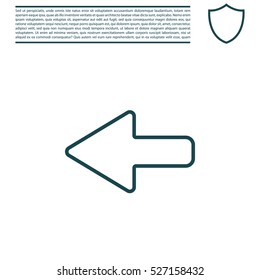 Arrow points to the left line icon