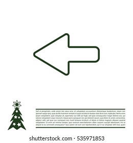 Arrow points to the left line icon