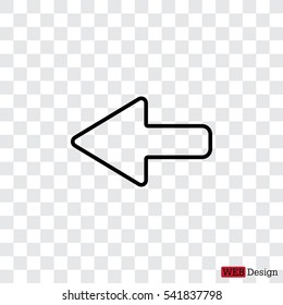 Arrow points to the left line icon