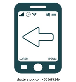 Arrow points to the left line icon