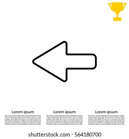 Arrow points to the left line icon
