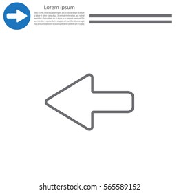 Arrow points to the left line icon