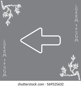 Arrow points to the left line icon