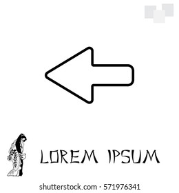 Arrow points to the left line icon