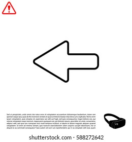 Arrow points to the left line icon