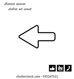Arrow points to the left line icon