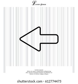 Arrow points to the left line icon