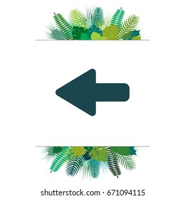 Arrow points to the left. vector illustration