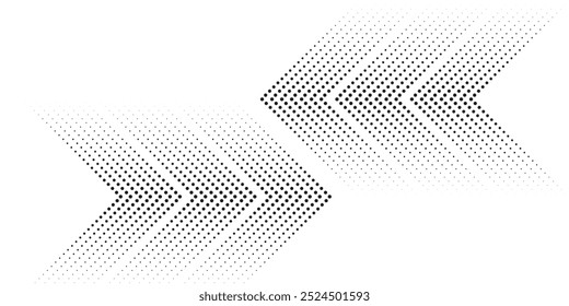 The arrow points in and out