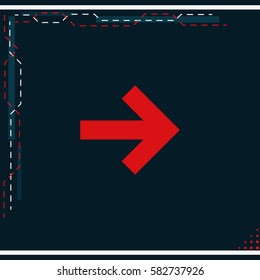 Arrow points to the right icon.