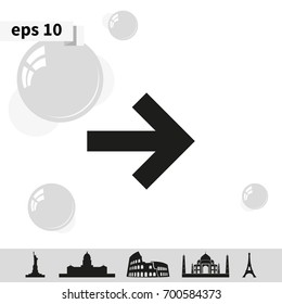 Arrow points to the right icon.