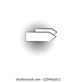 arrow pop art icon. Vector icon