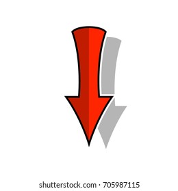 arrow pop art isolated vector illustration
